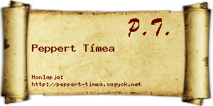 Peppert Tímea névjegykártya